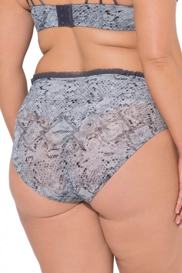 Ulla Popken 835633 Slips met dierenprint Antraciet - Slips - 
