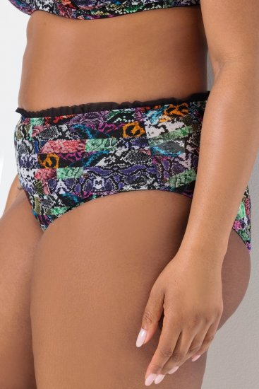 Ulla Popken 835633 Slips met dierenprint Meerkleurig - Slips - 