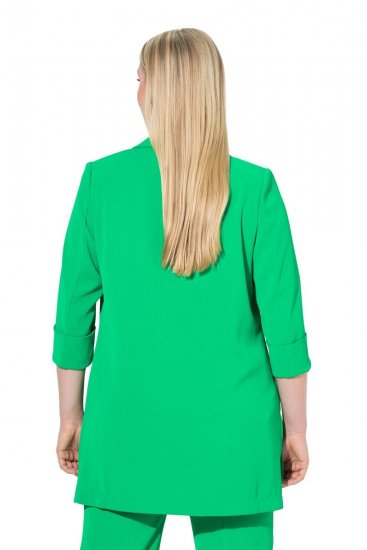 Ulla Popken 836165 Lange blazer met driekwartmouwen Groen - Blazers - Blazers in grote maten voor dames