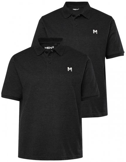 Men+ 258 Poloshirt Zwart set van 2 - Polo shirts - Grote Maten Poloshirts Heren