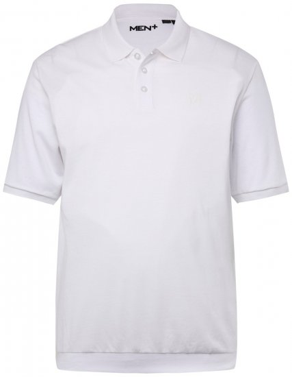 Men+ 264 Poloshirt bellyfit Wit - Polo shirts - Grote Maten Poloshirts Heren