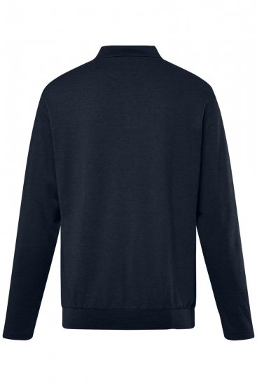 Men+ 274 Poloshirt lange mouw bellyfit Donkerblauw - Polo shirts - Grote Maten Poloshirts Heren
