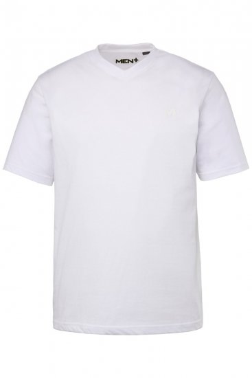 Men+ 299 T-shirt V-hals Wit set van 2 - T-shirts - Grote Maten T-shirts Heren