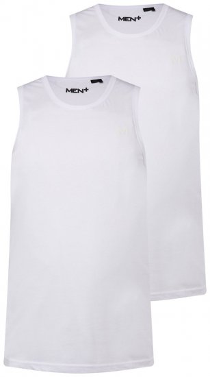 Men+ 305 Tanktop Wit set van 2 - T-shirts - Grote Maten T-shirts Heren