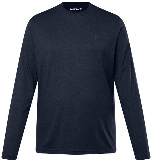 Men+ 307 T-shirt lange mouw Donkerblauw - T-shirts - Grote Maten T-shirts Heren