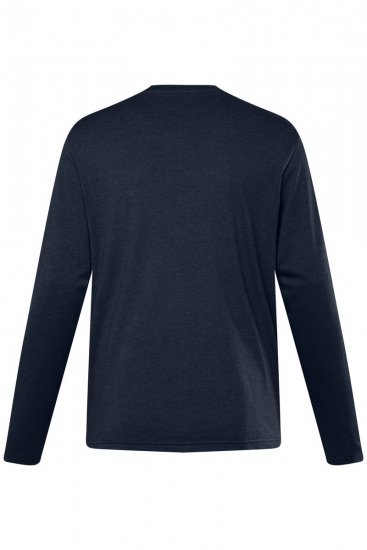 Men+ 307 T-shirt lange mouw Donkerblauw - T-shirts - Grote Maten T-shirts Heren