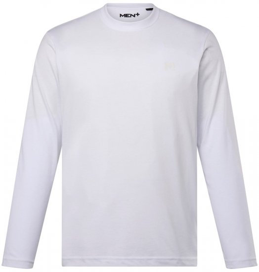 Men+ 307 T-shirt lange mouw Wit - T-shirts - Grote Maten T-shirts Heren