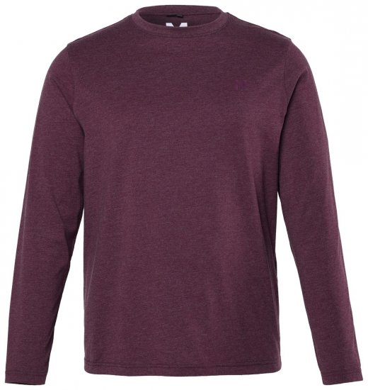 Men+ 307 T-shirt lange mouw Donkerpruim - T-shirts - Grote Maten T-shirts Heren