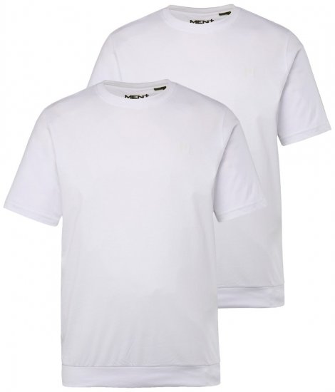 Men+ 311 T-shirt bellyfit Wit set van 2 - T-shirts - Grote Maten T-shirts Heren