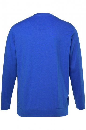 Men+ 313 T-shirt lange mouw bellyfit Kobaltblauw - T-shirts - Grote Maten T-shirts Heren