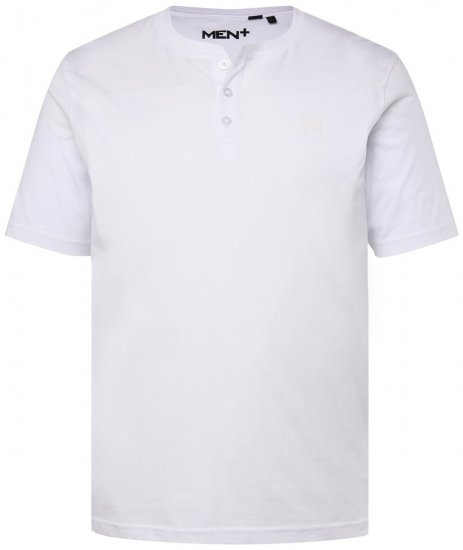 Men+ 365 Henleyshirt Wit - T-shirts - Grote Maten T-shirts Heren