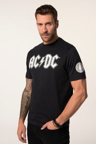 JP1880 AC/DC Classic Logo Band T-Shirt Black - T-shirts - Grote Maten T-shirts Heren
