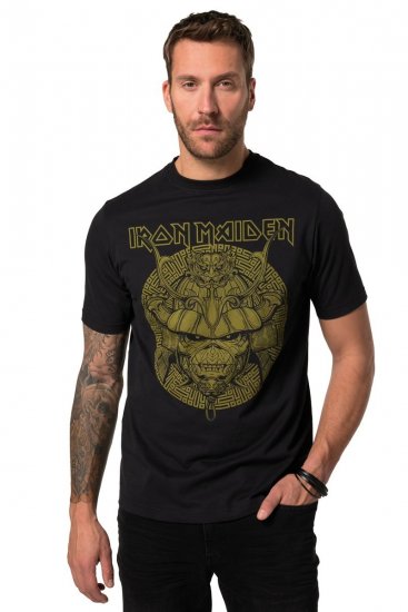 JP1880 Iron Maiden Samurai Eddie T-Shirt Black - T-shirts - Grote Maten T-shirts Heren
