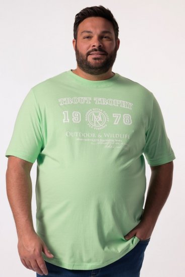 Men+ 424 T-shirt Trout Trophy Mintgroen - T-shirts - Grote Maten T-shirts Heren