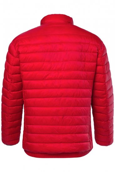 Boston Park 638 Gewatteerd jack bellyfit met opstaande kraag Rood - Jassen - Grote Maten Herenjassen
