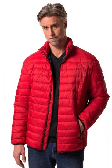 Boston Park 638 Gewatteerd jack bellyfit met opstaande kraag Rood - Jassen - Grote Maten Herenjassen
