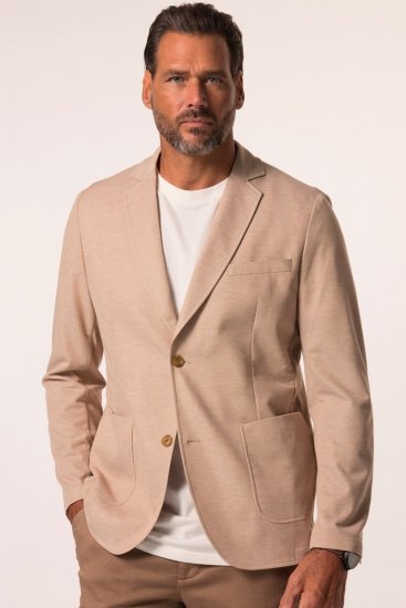 JP1880 836698 Colbert in stretchkwaliteit Beige - Pakken - Grote Maten Kostuum Heren