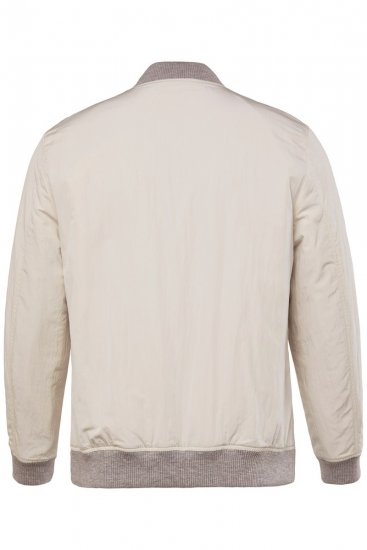 JP1880 836786 Collegejack met embleem Gebroken wit - Jassen - Grote Maten Herenjassen