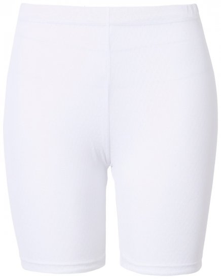 Ulla Popken 836805 Gestippelde anti-schuur shorts Wit - Anti-schuur shorts - 