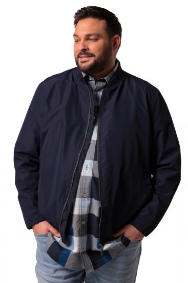 Men+ 823 Ultralicht bomberjack bellyfit Donkerblauw - Jassen - Grote Maten Herenjassen