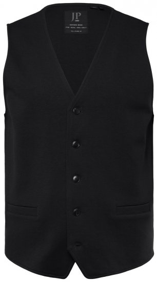 JP1880 New York Flexnamic Jersey gilet Zwart - Pakken - Grote Maten Kostuum Heren