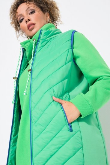 Ulla Popken 837409 Gewatteerd HYPRAR-vest Lichtgroen - Bodywarmers - 