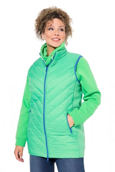 Ulla Popken 837409 Gewatteerd HYPRAR-vest Lichtgroen - Bodywarmers - 