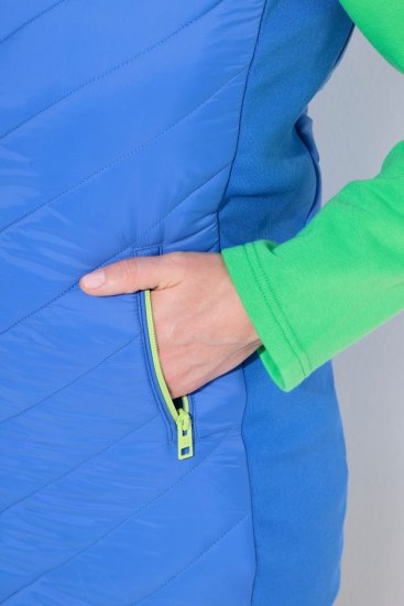 Ulla Popken 837409 Gewatteerd HYPRAR-vest Blauw - Bodywarmers - 