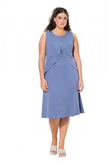 Ulla Popken 837874 Mouwloze jersey jurk Blauw - Jersey jurken - 