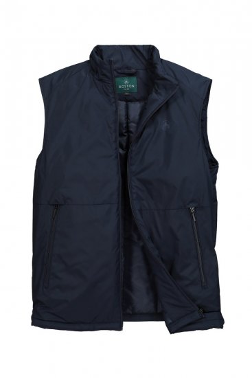 Boston Park 877 Bodywarmer met opstaande kraag en rits Donkerblauw - Jassen - Grote Maten Herenjassen