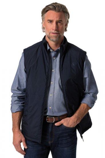 Boston Park 877 Bodywarmer met opstaande kraag en rits Donkerblauw - Jassen - Grote Maten Herenjassen