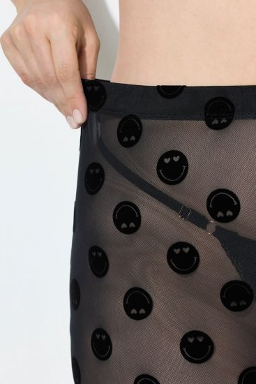 Ulla Popken 837949 Bedrukte panty legging Zwart - Panty's & sokken - 