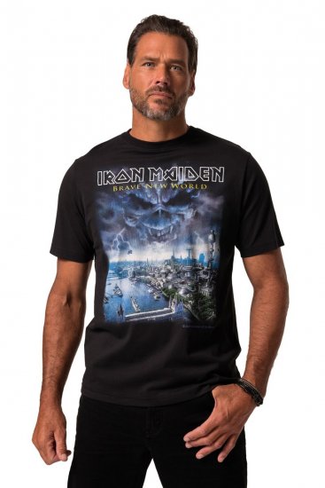 JP1880 Iron Maiden Brave New World T-Shirt Black - T-shirts - Grote Maten T-shirts Heren