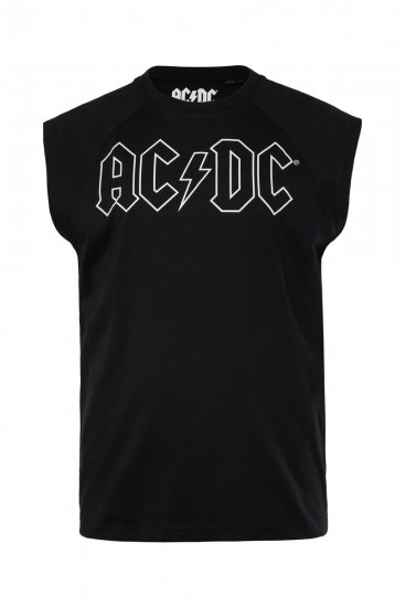 JP1880 AC/DC Classic Logo Band Tank Top Black - T-shirts - Grote Maten T-shirts Heren