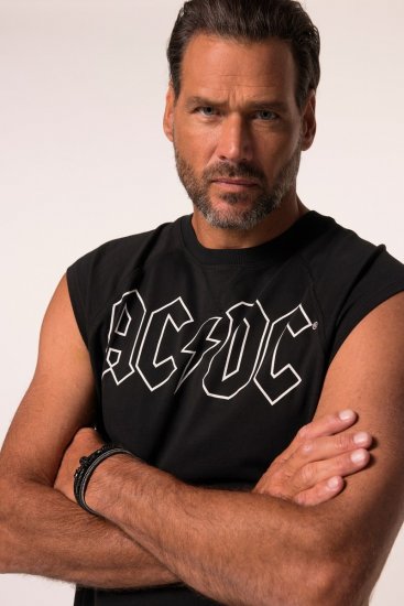 JP1880 AC/DC Classic Logo Band Tank Top Black - T-shirts - Grote Maten T-shirts Heren