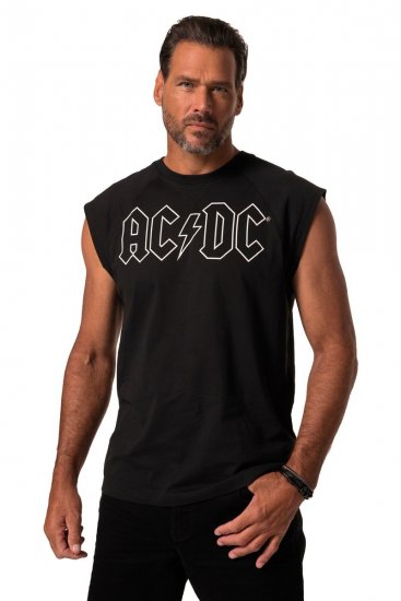 JP1880 AC/DC Classic Logo Band Tank Top Black - T-shirts - Grote Maten T-shirts Heren