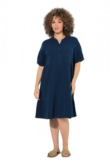 Ulla Popken 838567 Jurk met korte mouwen Meerkleurig - Midi jurken - Midi jurken in grote maten