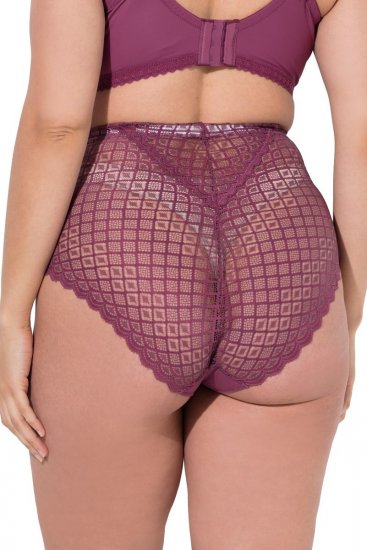 Ulla Popken 838675 Slips met hoge taille Donkerpaars - Slips - 