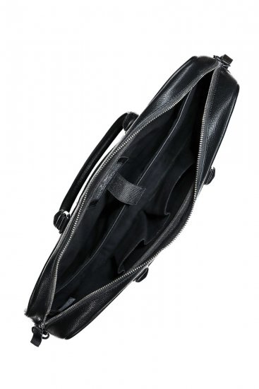 JP1880 838828 Laptoptas van leer Zwart - Tassen - 