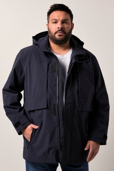 Men+ 215 Regenjas met capuchon Donkerblauw - Jassen - Grote Maten Herenjassen