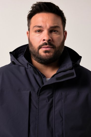 Men+ 215 Regenjas met capuchon Donkerblauw - Jassen - Grote Maten Herenjassen
