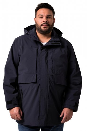 Men+ 215 Regenjas met capuchon Donkerblauw - Jassen - Grote Maten Herenjassen