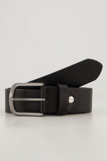 JP1880 839374 Riem in leerlook met metalen gesp Zwart - Accessoires - Accessoires voor heren