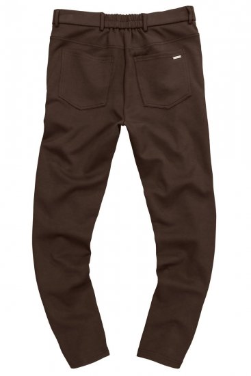 JP1880 New York Flexnamic Jersey broek met vijf zakken Donkerbruin - Pakken - Grote Maten Kostuum Heren