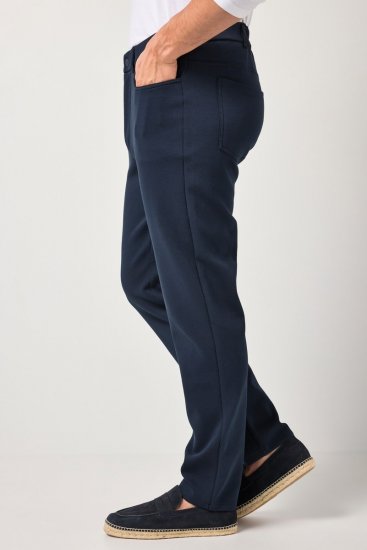 JP1880 New York Flexnamic Jersey broek met vijf zakken Donkerblauw - Pakken - Grote Maten Kostuum Heren