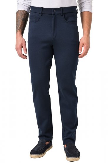 JP1880 New York Flexnamic Jersey broek met vijf zakken Donkerblauw - Pakken - Grote Maten Kostuum Heren
