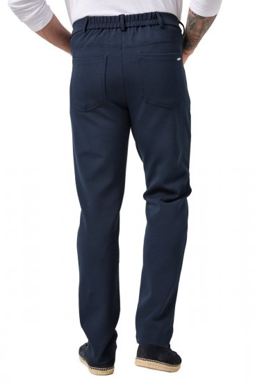 JP1880 New York Flexnamic Jersey broek met vijf zakken Donkerblauw - Pakken - Grote Maten Kostuum Heren