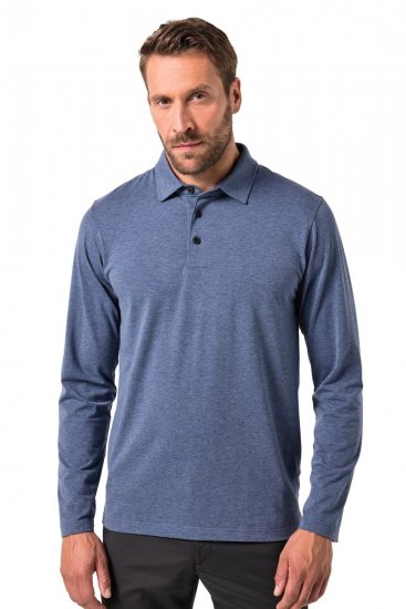 JAY-PI Quickdry Polo Long Sleeve Blue - Polo shirts - Grote Maten Poloshirts Heren