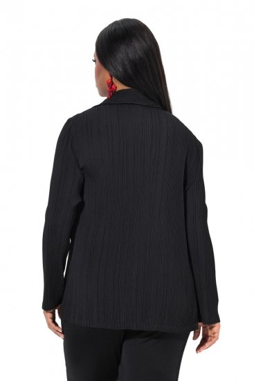 Ulla Popken 839843 Geplisseerde blazer Zwart - Blazers - Blazers in grote maten voor dames