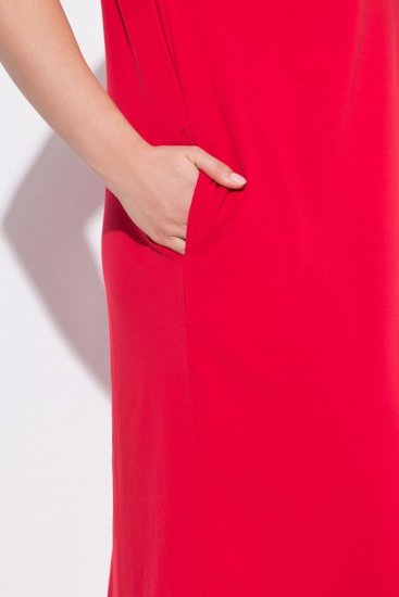 Ulla Popken 839896 Jersey jurk met strass Roze - Avondjurken - Avondjurken in grote maten